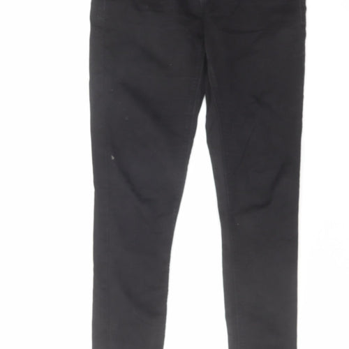 Dorothy Perkins Womens Black Cotton Skinny Jeans Size 10 L29 in Regular Zip