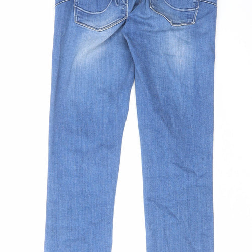 NEXT Womens Blue Cotton Skinny Jeans Size 8 L28 in Regular Zip
