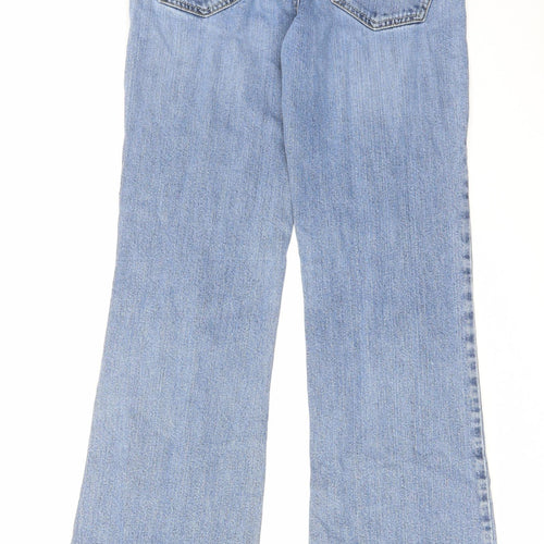 American Eagle Outfitters Womens Blue Cotton Bootcut Jeans Size 30 in L30 in Regular Zip