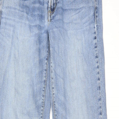 American Eagle Outfitters Womens Blue Cotton Bootcut Jeans Size 30 in L30 in Regular Zip