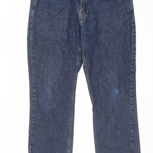 Old Navy Mens Blue Cotton Straight Jeans Size 36 in L31 in Regular Zip