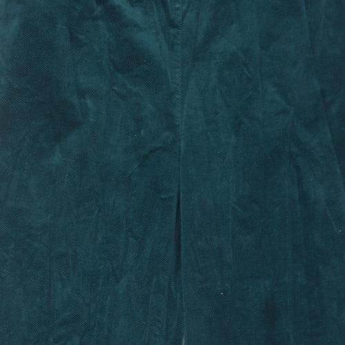 Seasalt Womens Green Cotton Trousers Size 16 L29 in Regular Button