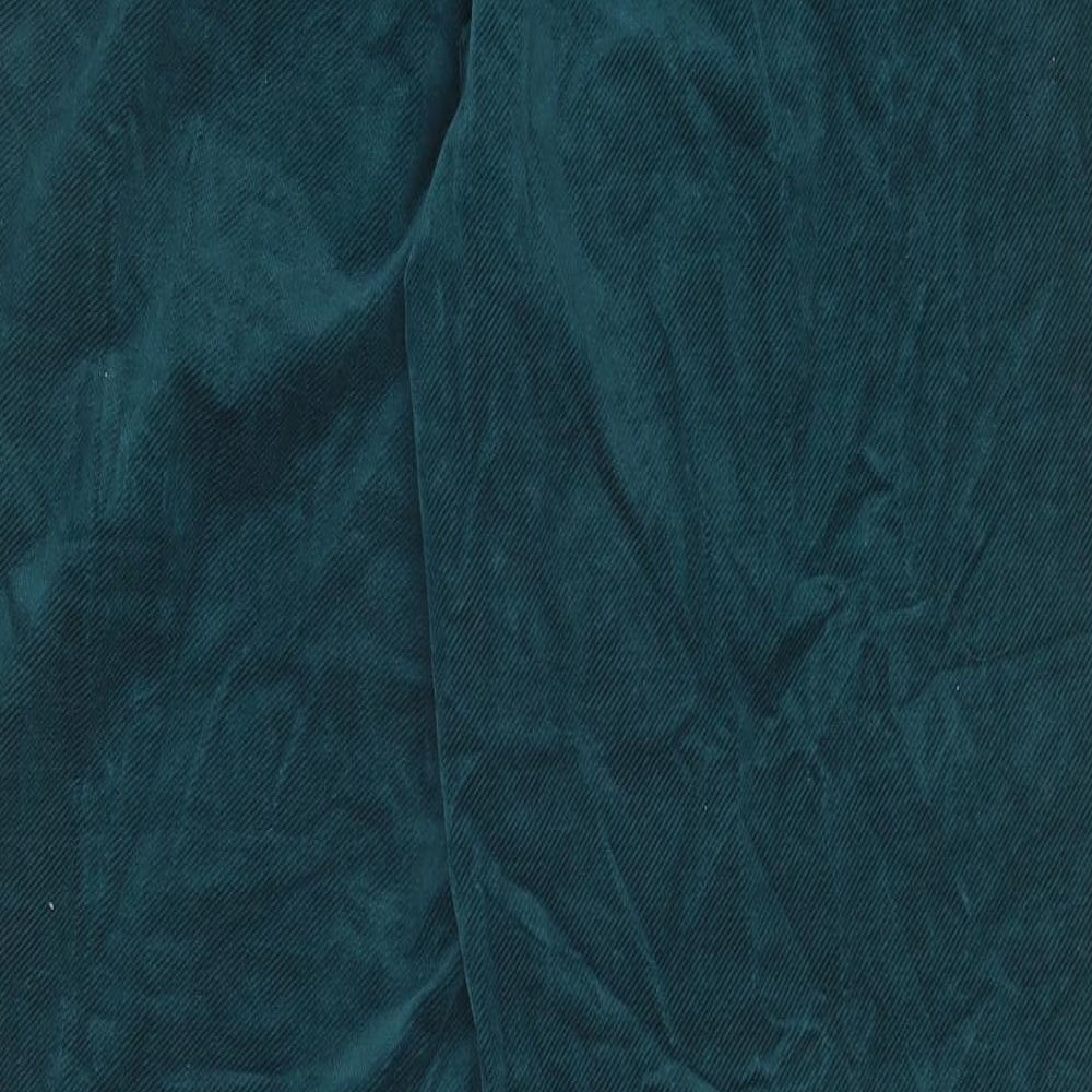 Seasalt Womens Green Cotton Trousers Size 16 L29 in Regular Button