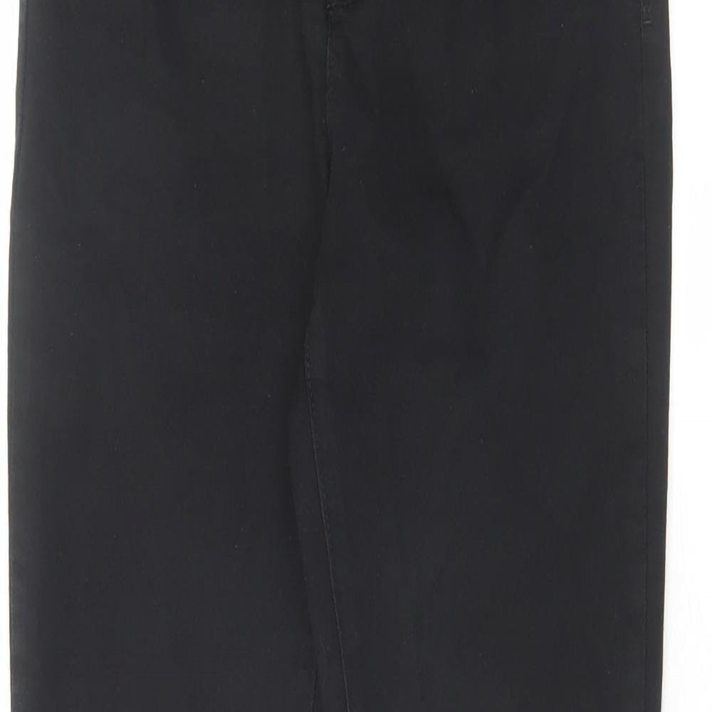 Marks and Spencer Womens Black Cotton Skinny Jeans Size 8 L28 in Regular Zip