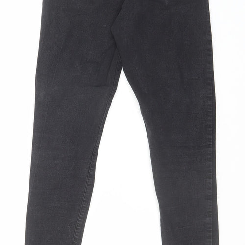 PRETTYLITTLETHING Womens Black Cotton Skinny Jeans Size 10 L26 in Regular Zip