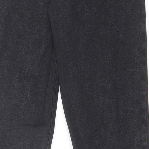 PRETTYLITTLETHING Womens Black Cotton Skinny Jeans Size 10 L26 in Regular Zip
