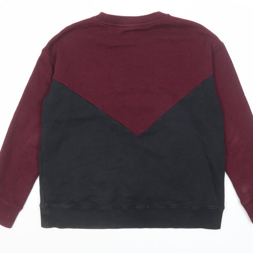 adidas Womens Multicoloured Colourblock Cotton Pullover Sweatshirt Size 12 Pullover