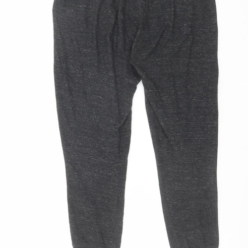 Nike Womens Grey Cotton Jogger Trousers Size XS L25 in Regular Drawstring