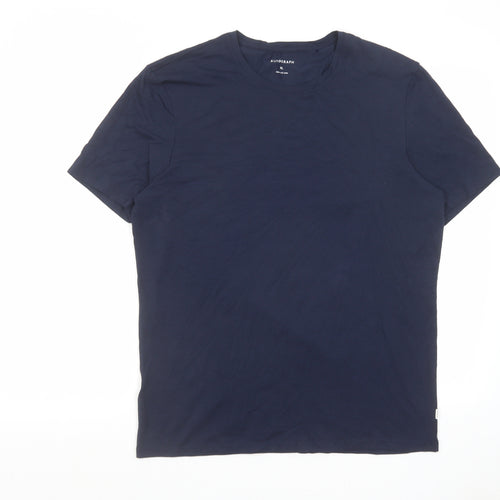 Autograph Mens Blue Cotton T-Shirt Size XL Round Neck