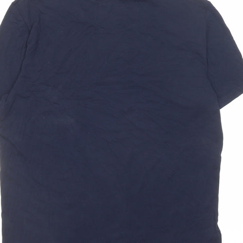 Autograph Mens Blue Cotton T-Shirt Size XL Round Neck