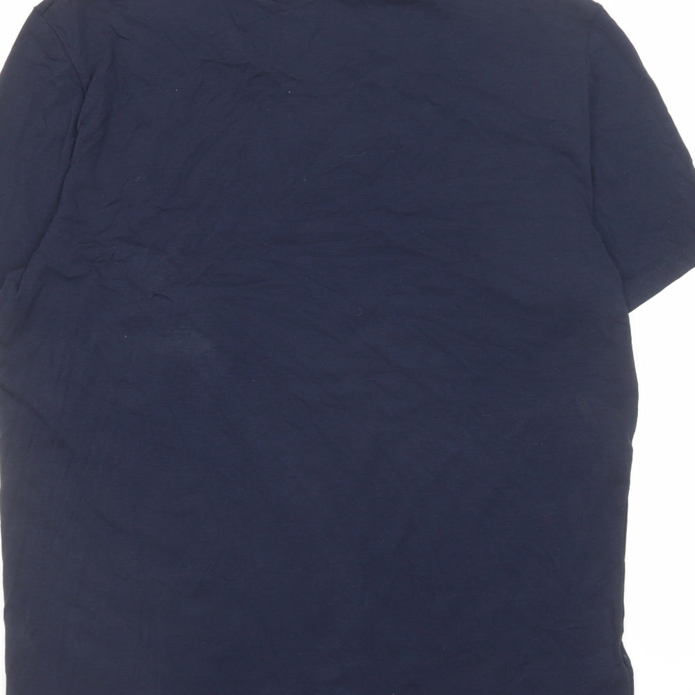 Autograph Mens Blue Cotton T-Shirt Size XL Round Neck
