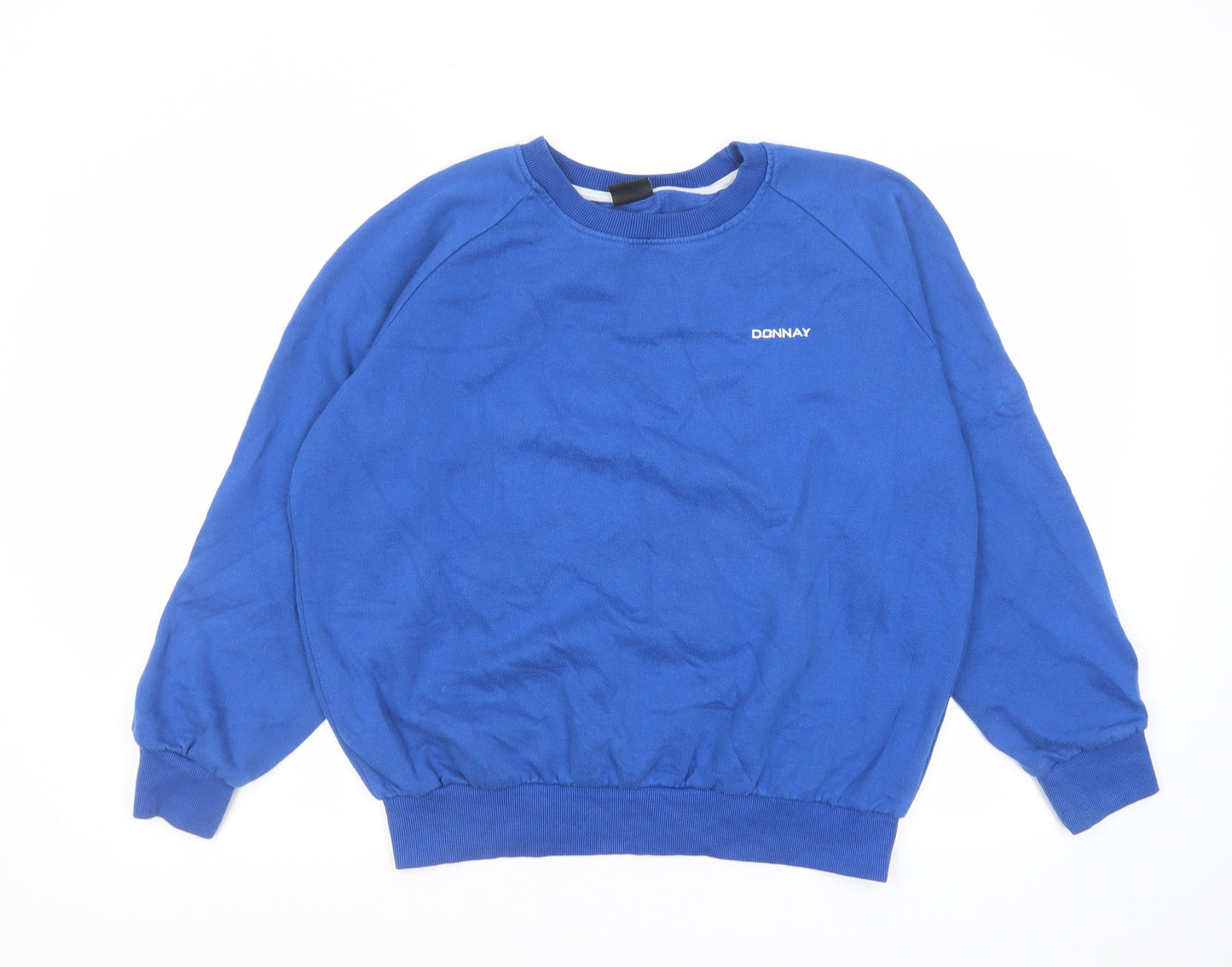 Donnay Mens Blue Cotton Pullover Sweatshirt Size M