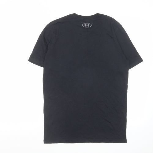 Under armour Mens Black Cotton T-Shirt Size S Round Neck