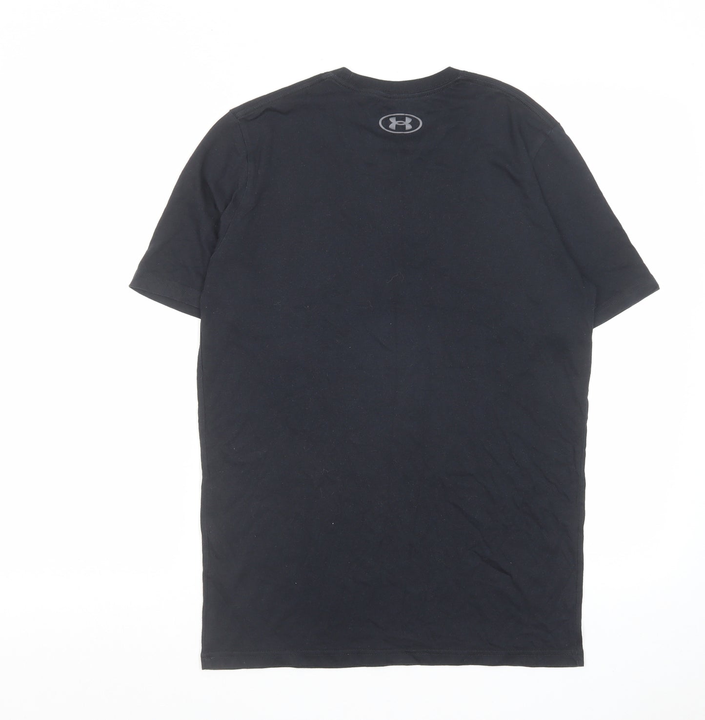 Under armour Mens Black Cotton T-Shirt Size S Round Neck