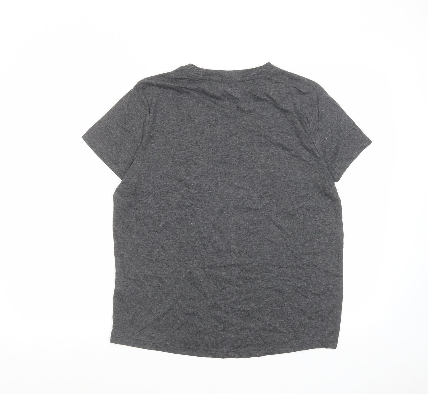 Dumbo Womens Grey Cotton Basic T-Shirt Size S Crew Neck - Disney