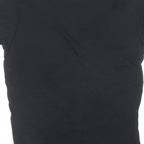 Firetrap Mens Black Cotton T-Shirt Size S Round Neck