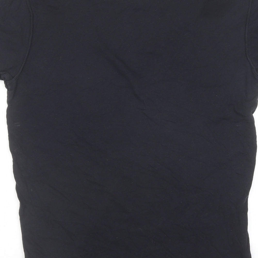 Firetrap Mens Black Cotton T-Shirt Size S Round Neck