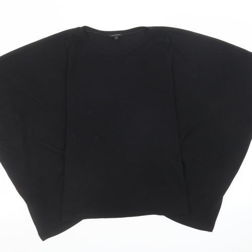 River Island Womens Black Round Neck Polyester Shrug Jumper Size S