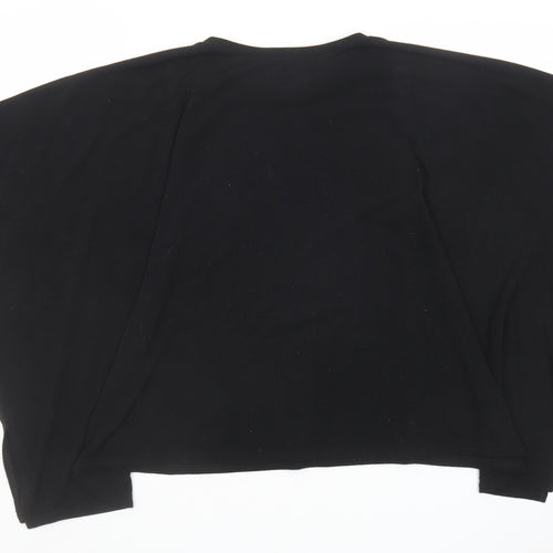 River Island Womens Black Round Neck Polyester Shrug Jumper Size S
