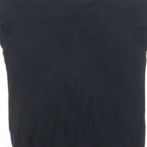 NEXT Womens Blue Cotton Basic T-Shirt Size 12 Boat Neck