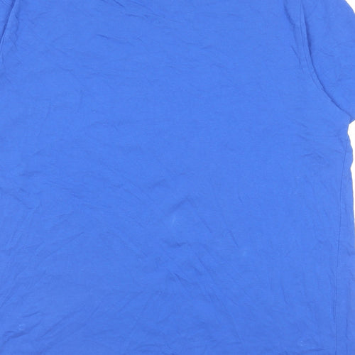 NEXT Mens Blue Cotton T-Shirt Size 2XL Round Neck