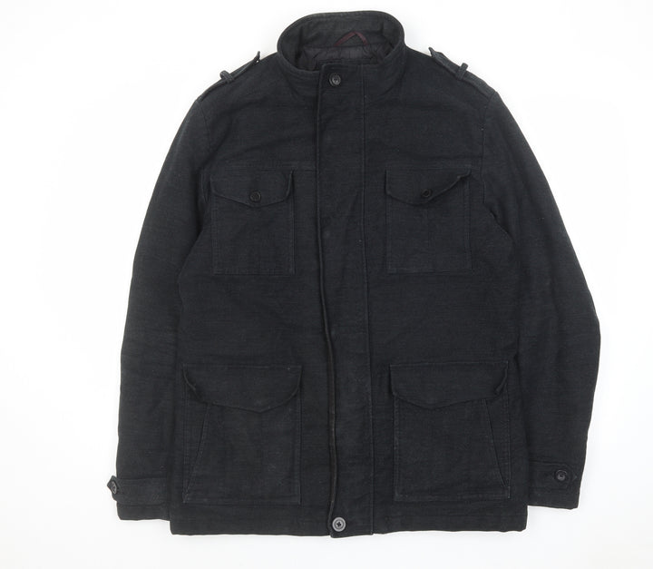 Pre End Mens Brown Polyester Jacket Size 38 Button - Pockets