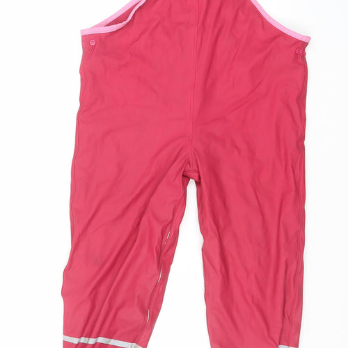 Lupilu Girls Pink Ski Salopettes Ski Trousers Size 5-6 Years Buckle