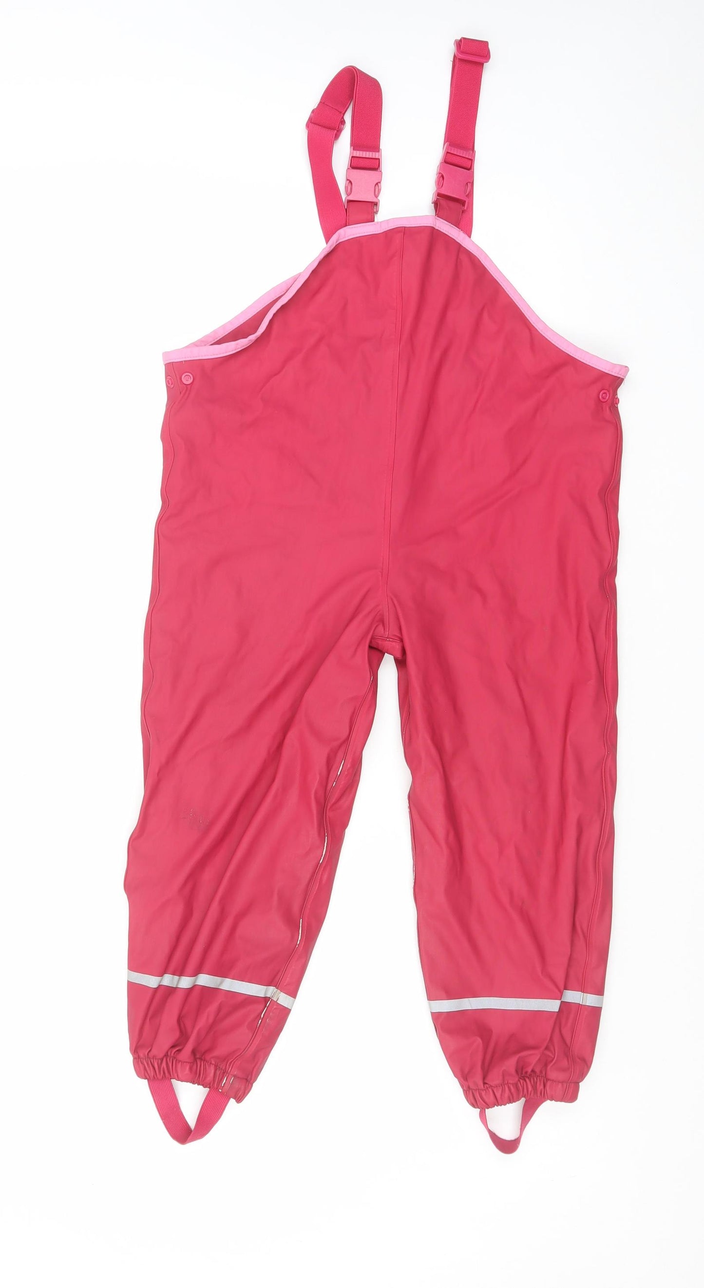 Lupilu Girls Pink Ski Salopettes Ski Trousers Size 5-6 Years Buckle