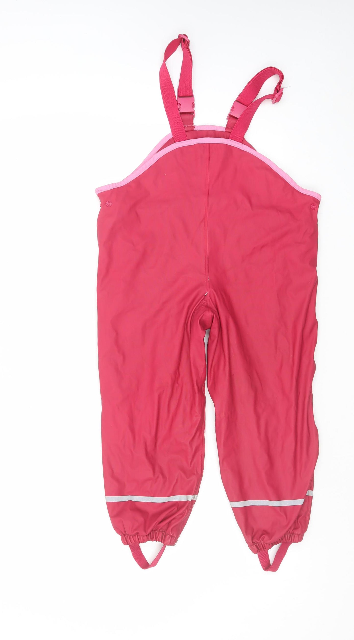 Lupilu Girls Pink Ski Salopettes Ski Trousers Size 5-6 Years Buckle