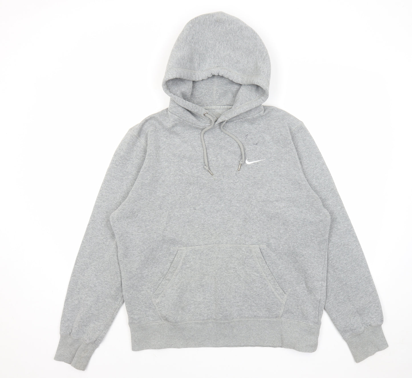 Nike Mens Grey Cotton Pullover Hoodie Size XL