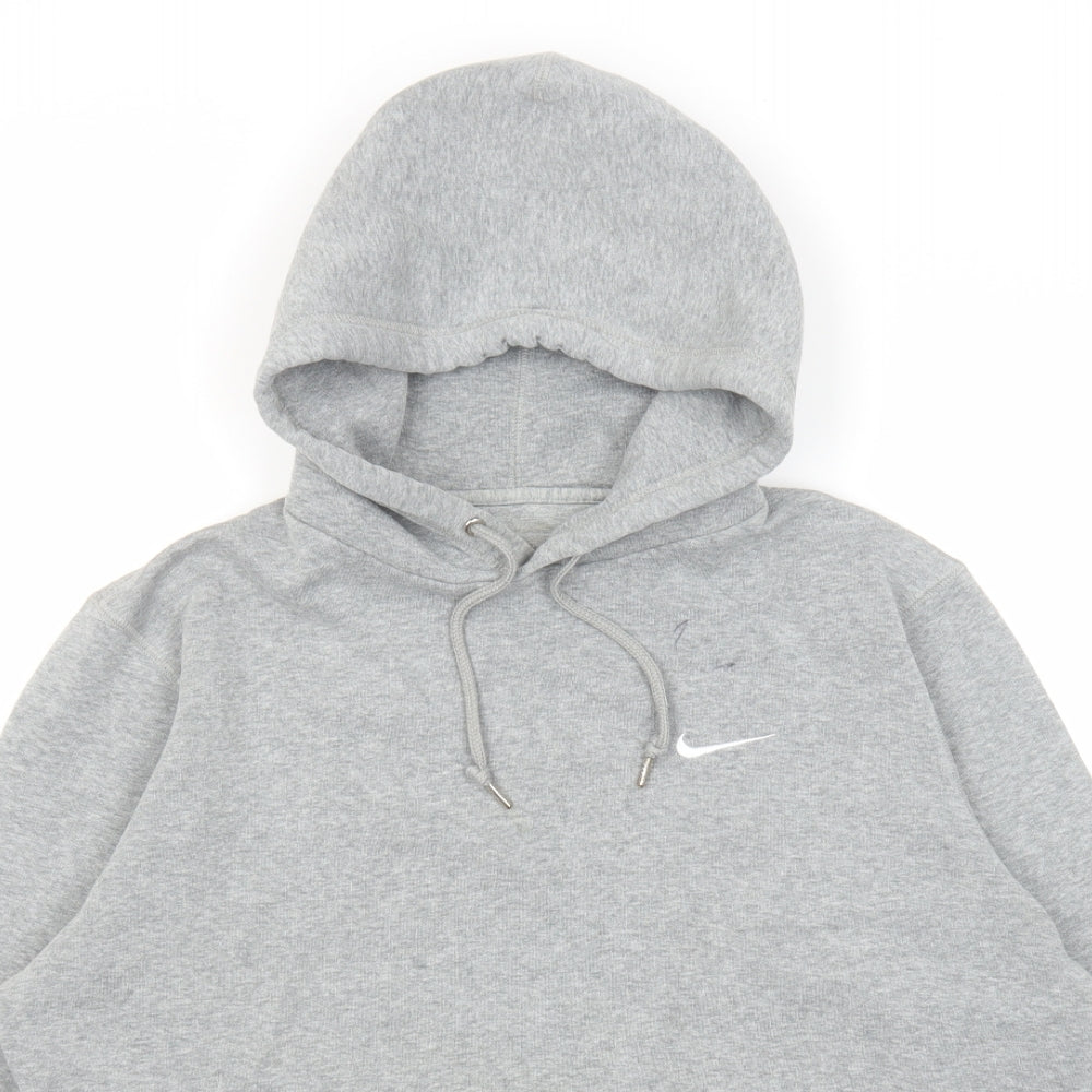 Nike Mens Grey Cotton Pullover Hoodie Size XL