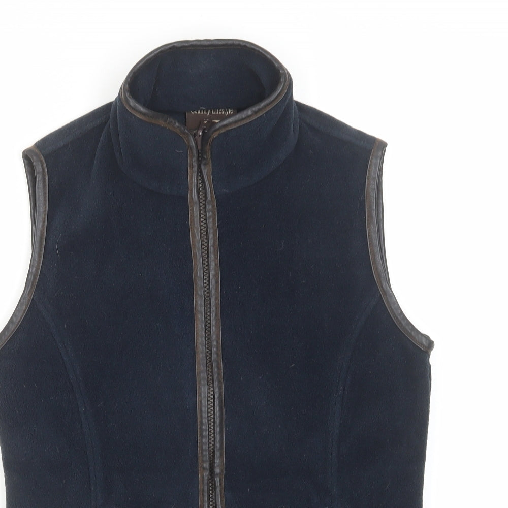Country Lifestyle Womens Blue Gilet Jacket Size 8 Zip