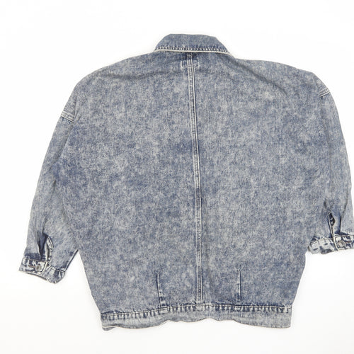Heart & Bows Womens Blue Jacket Size 10 Button