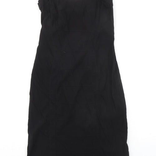 Star by Julien Macdonald Womens Black Polyester A-Line Size 10 Round Neck Zip