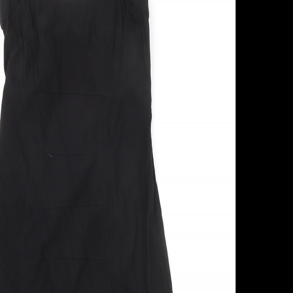 Star by Julien Macdonald Womens Black Polyester A-Line Size 10 Round Neck Zip
