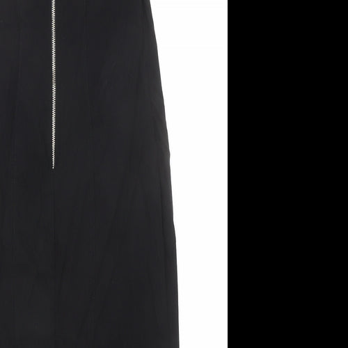 Star by Julien Macdonald Womens Black Polyester A-Line Size 10 Round Neck Zip