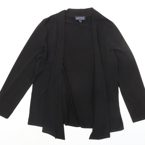 Saloos Womens Black V-Neck Polyester Cardigan Jumper Size 14
