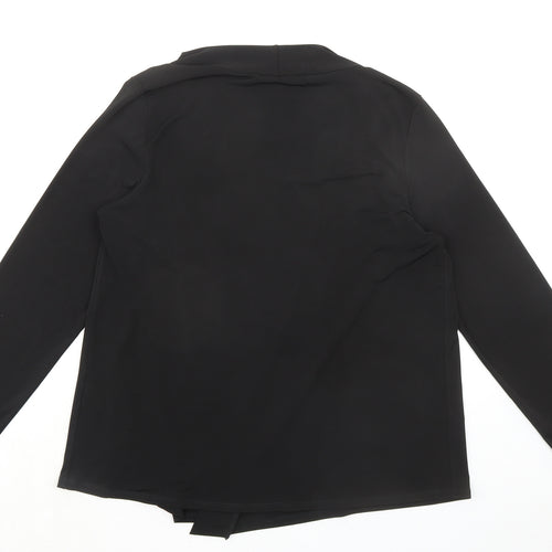 Saloos Womens Black V-Neck Polyester Cardigan Jumper Size 14