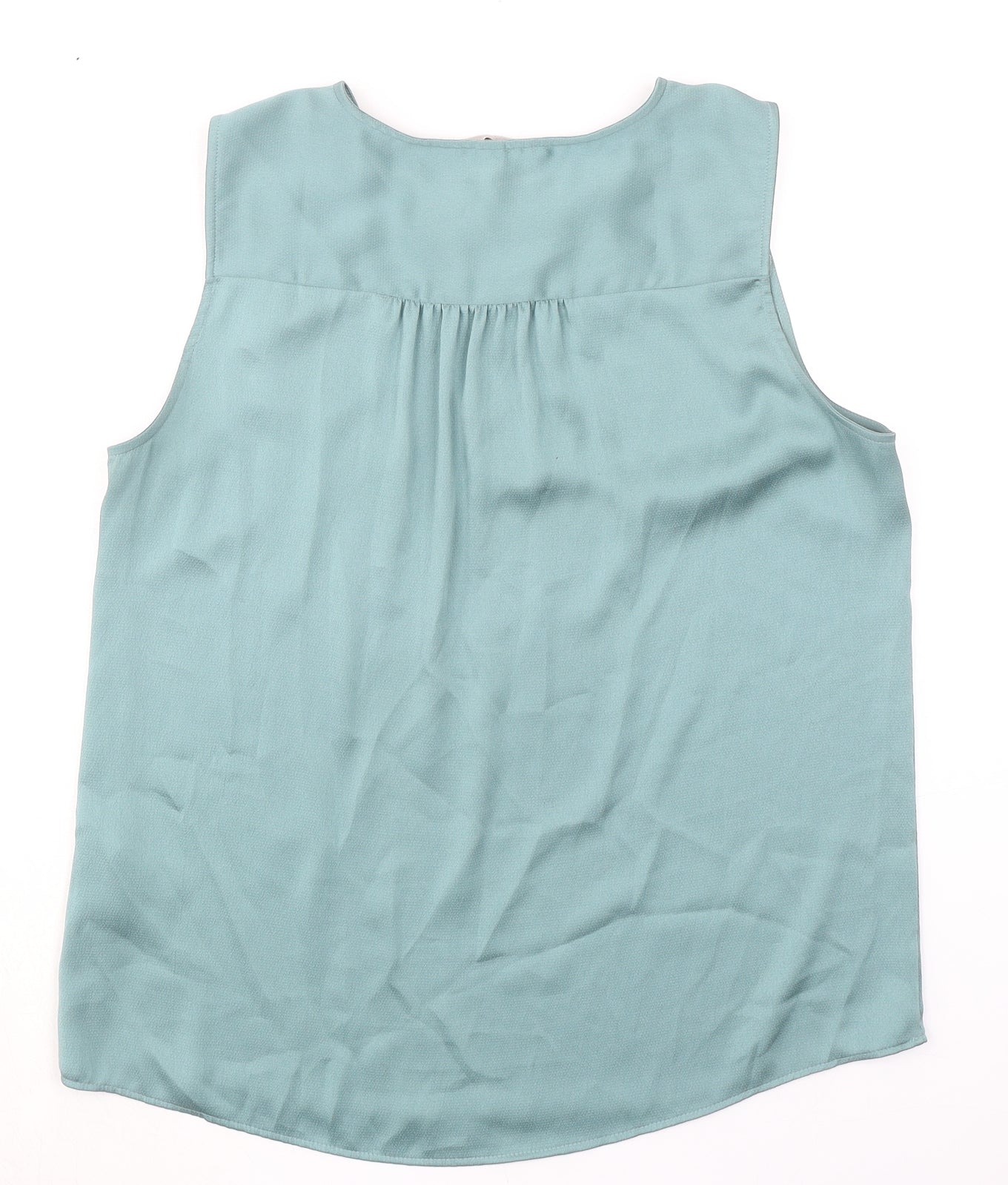 H&M Womens Green Polyester Basic Tank Size S Round Neck