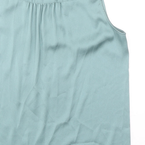 H&M Womens Green Polyester Basic Tank Size S Round Neck