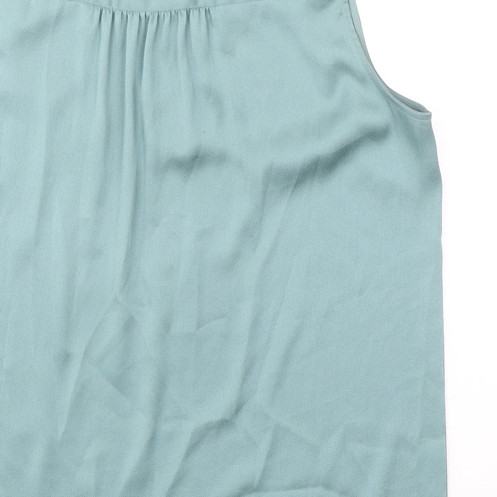 H&M Womens Green Polyester Basic Tank Size S Round Neck