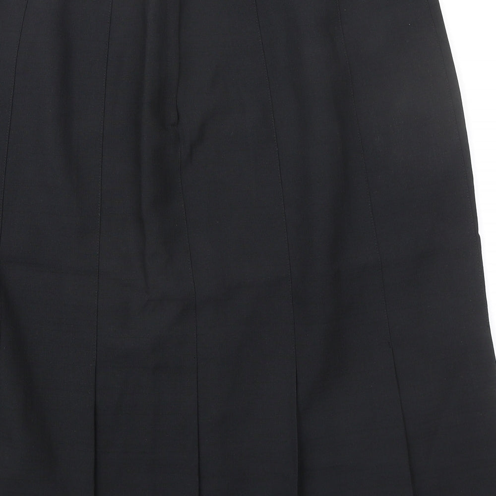 Canda Womens Black Polyester Pleated Skirt Size 22 Zip