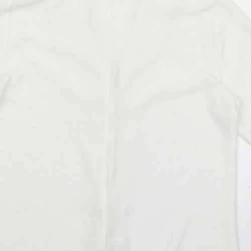 Only Womens White Polyester Basic Button-Up Size 6 Collared
