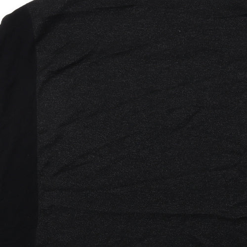 Wallis Womens Black Acrylic Basic T-Shirt Size L Round Neck