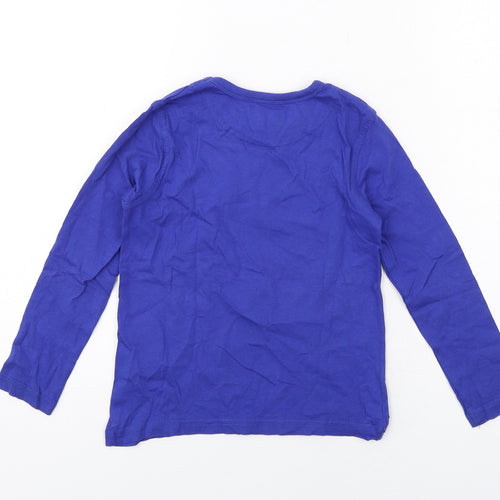Ben Sherman Boys Blue Cotton Basic Casual Size 5-6 Years Round Neck Pullover - Guitar