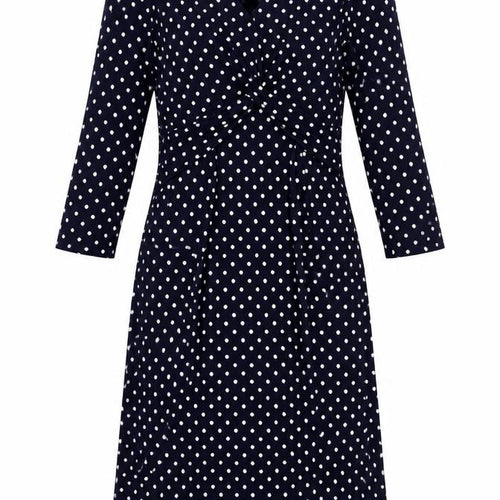 Karen Gillan Womens Blue Polka Dot Viscose A-Line Size XS V-Neck Pullover