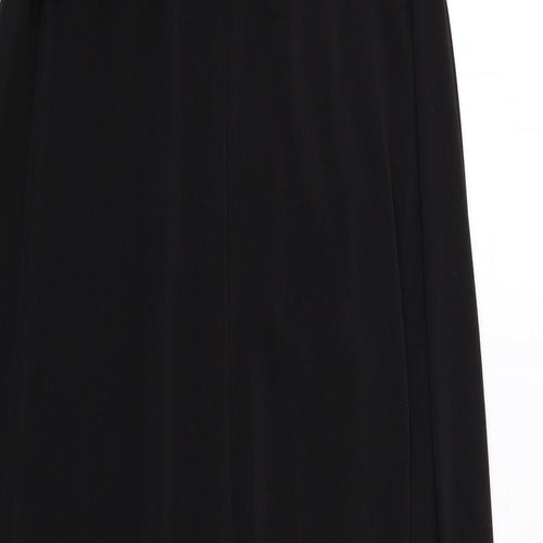 Together Womens Black Geometric Polyester Maxi Size 10 V-Neck Pullover