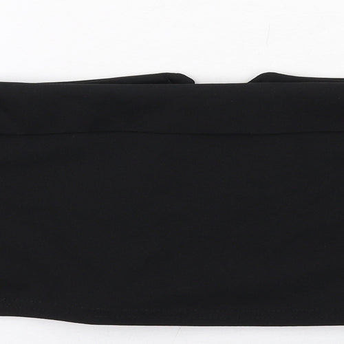 Missguided Womens Black Polyester Cropped Blouse Size 10 Off the Shoulder