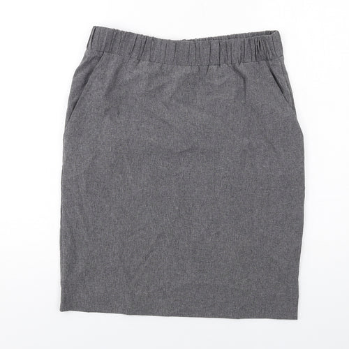 COS Womens Grey Polyamide A-Line Skirt Size 8