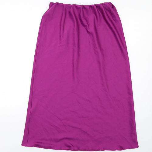 Adlib Womens Purple Polyester A-Line Skirt Size 12
